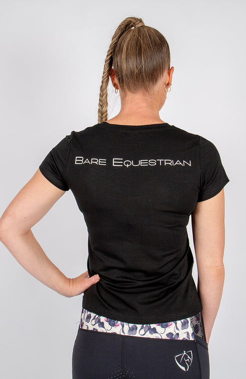 BARE Logo Riding T-Shirt - Black